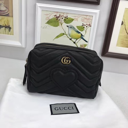 Gucci GG Marmont Cosmetic Case 476165 Black