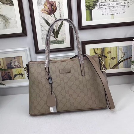 Gucci GG Supreme Canvas Tote Bag 353440 Apricot