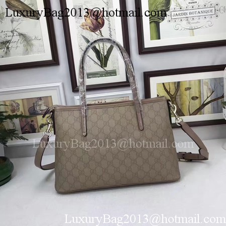 Gucci GG Supreme Canvas Tote Bag 353440 Apricot