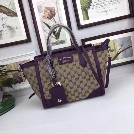 Gucci GG Supreme Canvas Tote Bag 368925 Purple