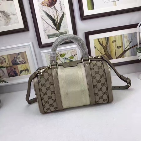 Gucci Vintage Web Canvas Denim Bonton Bag 269876 Wheat