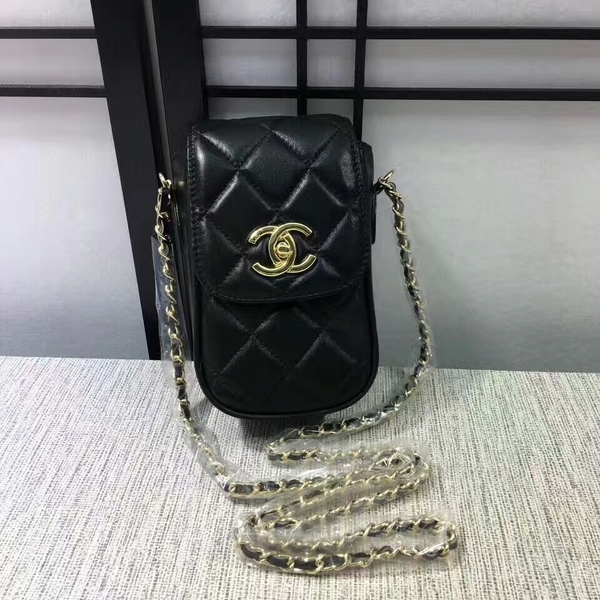 Chanel Sheepskin Leather Shoulder Bag 7023 Black