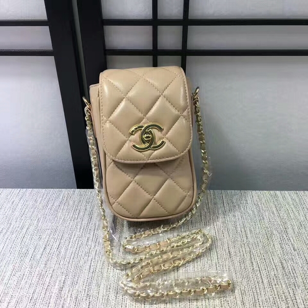 Chanel Sheepskin Leather Shoulder Bag 7023 Camel