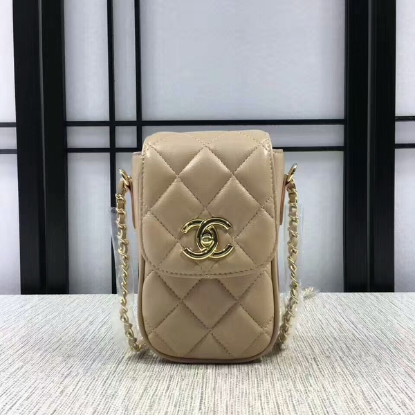 Chanel Sheepskin Leather Shoulder Bag 7023 Camel