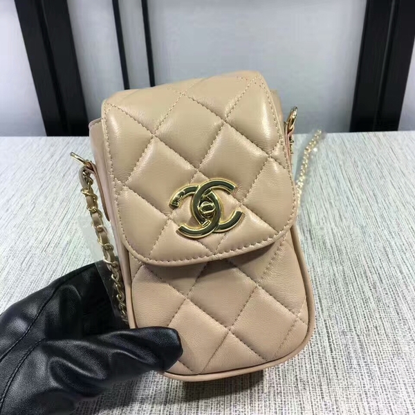 Chanel Sheepskin Leather Shoulder Bag 7023 Camel