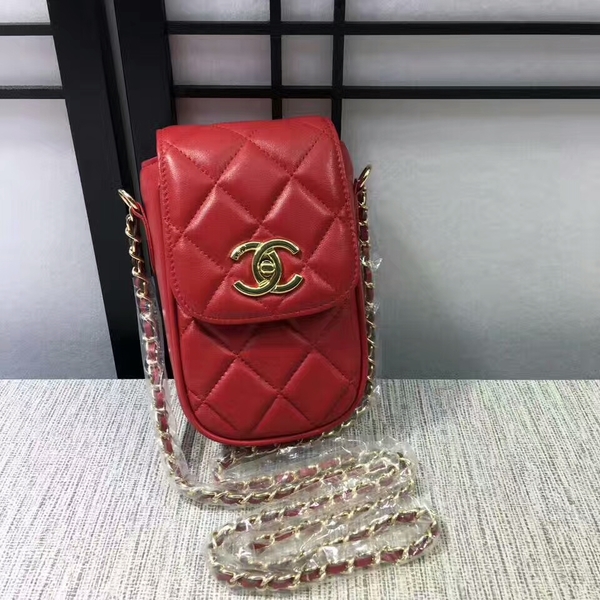 Chanel Sheepskin Leather Shoulder Bag 7023 Red