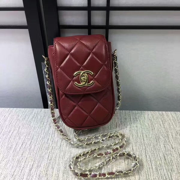 Chanel Sheepskin Leather Shoulder Bag 7023 Wine