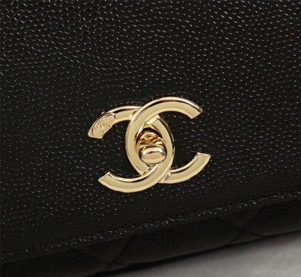 Chanel Original Calfskin Leather Shoulder Bag 8123 Black