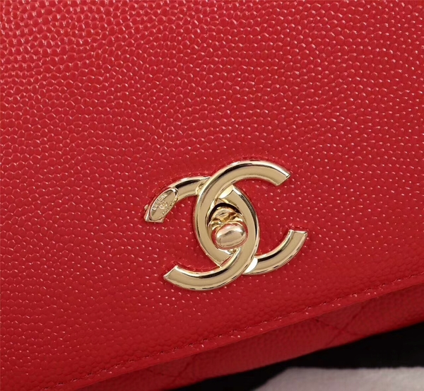 Chanel Original Calfskin Leather Shoulder Bag 8123 Red