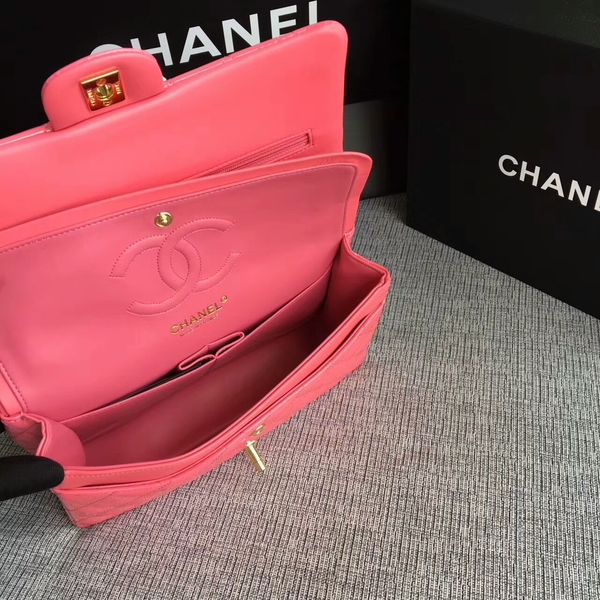 Chanel Flap Shoulder Bags Pink Original Patent Leather CF1112 Glod