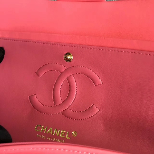 Chanel Flap Shoulder Bags Pink Original Patent Leather CF1112 Glod