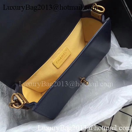 Boy Chanel Top Handle Flap Bag Original Sheepskin Leather CHA6600 Royal