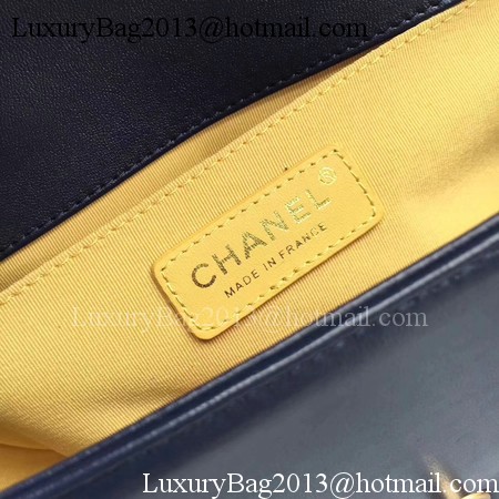 Boy Chanel Top Handle Flap Bag Original Sheepskin Leather CHA6600 Royal