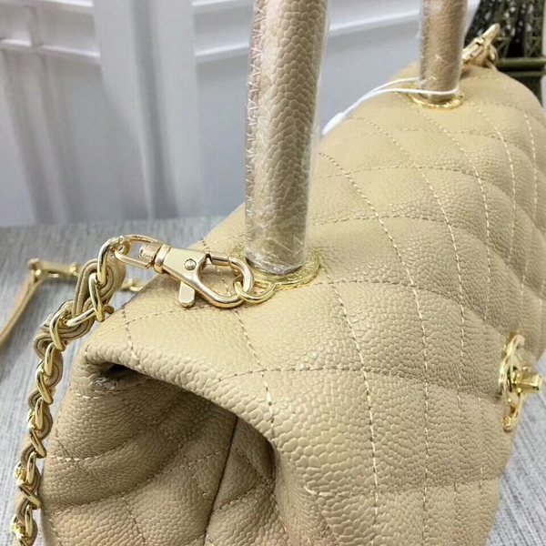 Chanel Caviar Leather Top Handle Bag 92991 Gold