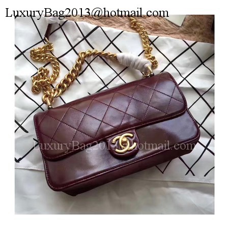 Chanel Classic Flap Bag Sheepskin Leather A33564 Wine