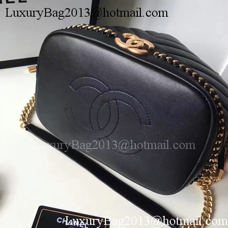 Chanel Hobo Bag Original Sheepskin Leather A94889 Black