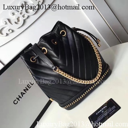 Chanel Hobo Bag Original Sheepskin Leather A94889 Black