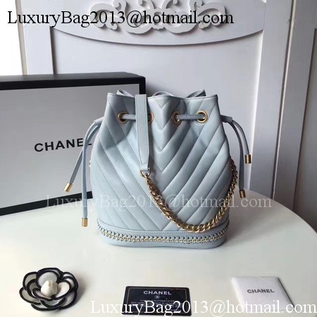 Chanel Hobo Bag Original Sheepskin Leather A94889 Blue