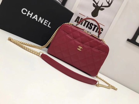 Chanel Shoulder Bag Original Cannage Pattern CHA6598 Deep Red