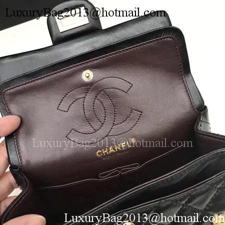 Chanel mini Classic Flap Bag Original Sheepskin A1116 Black