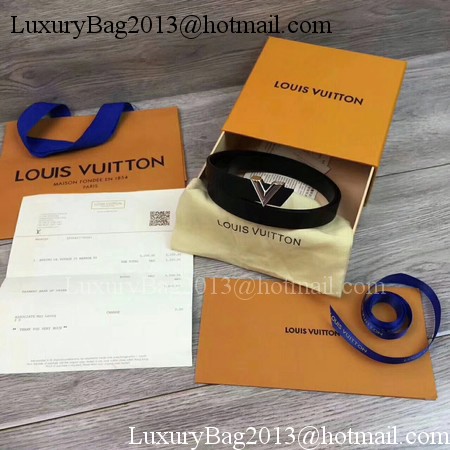 Louis Vuitton 20mm Leather Belt M9309 Black