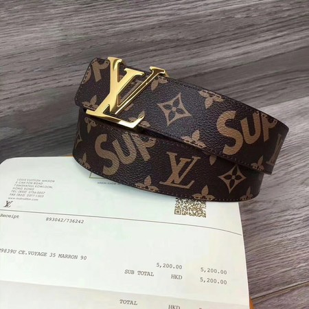 Louis Vuitton SPREME 40mm Belt M5899 Brown