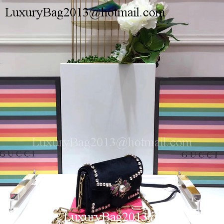 Gucci Broadway Velvet mini Bag 489218 Black