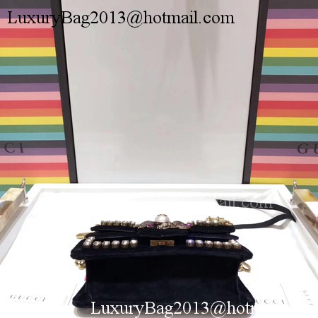 Gucci Broadway Velvet mini Bag 489218 Black