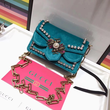 Gucci Broadway Velvet mini Bag 489218 Green