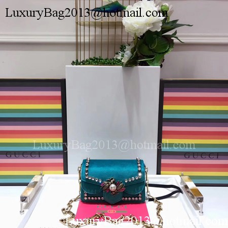 Gucci Broadway Velvet mini Bag 489218 Green