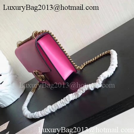 Gucci GG Marmont Leather mini Chain Bag 431384 Rose