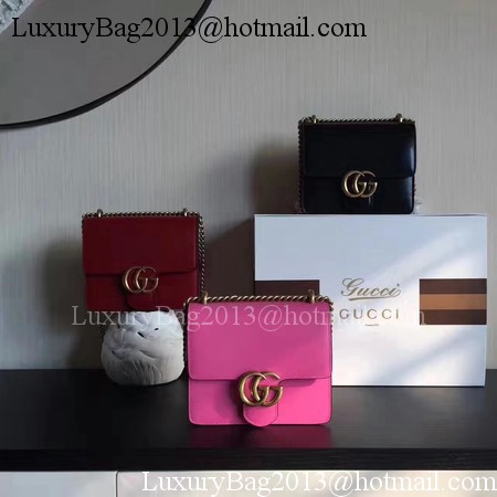 Gucci GG Marmont Leather mini Chain Bag 431384 Rose