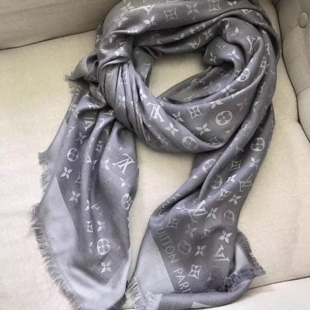 Louis Vuitton MONOGRAM DENIM Scarf M33695 Grey