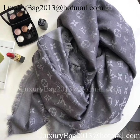 Louis Vuitton MONOGRAM DENIM Scarf M33695 Grey