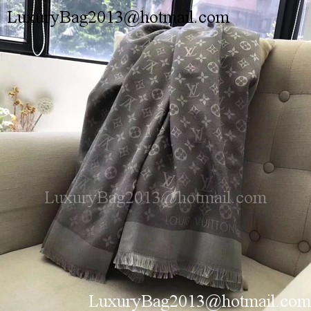 Louis Vuitton MONOGRAM DENIM Scarf M33695 Grey