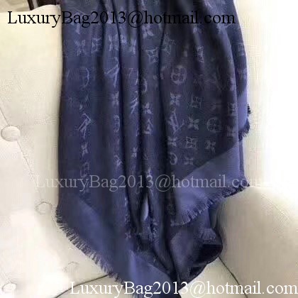 Louis Vuitton MONOGRAM DENIM Scarf M33695 Royal