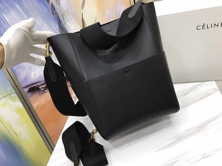 CELINE Sangle Seau Bag in Smooth Leather C3371 Black