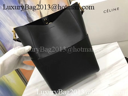 CELINE Sangle Seau Bag in Smooth Leather C3371 Black