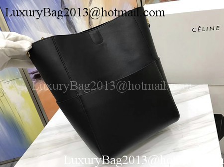 CELINE Sangle Seau Bag in Smooth Leather C3371 Black