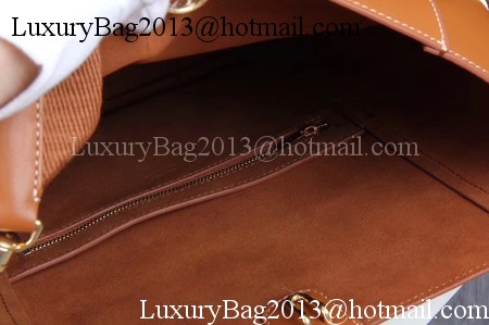 CELINE Sangle Seau Bag in Smooth Leather C3371 Brown