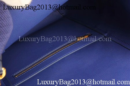 CELINE Sangle Seau Bag in Suede Leather C3371 Blue