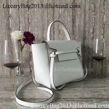 Celine Belt mini Bag Original Leather C98310 White