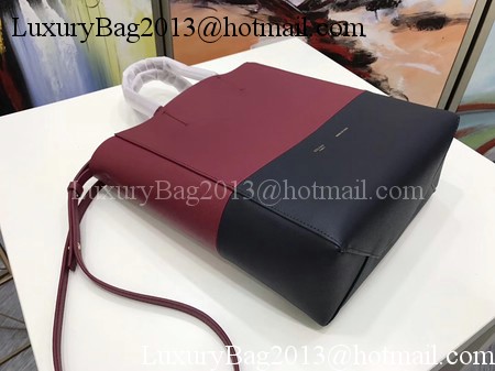 Celine Cabas Phantom Bags Original Leather C3365 Wine&Black