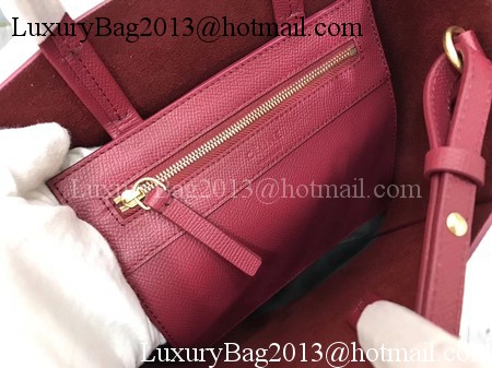 Celine Cabas Phantom Bags Original Leather C3365 Wine&Black