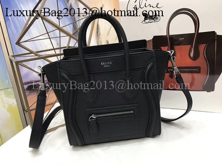 Celine Luggage Nano Tote Bag Original Leather CA3560 Black