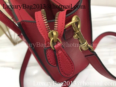 Celine Luggage Nano Tote Bag Original Leather CA3560 Red