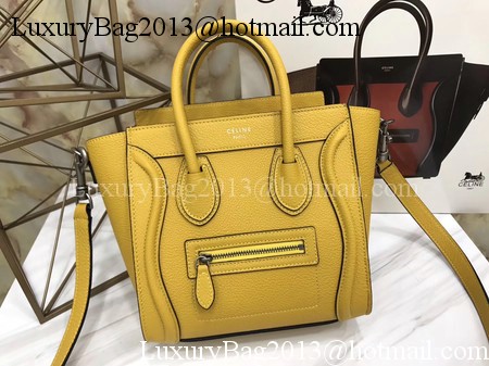 Celine Luggage Nano Tote Bag Original Leather CA3560 Yellow