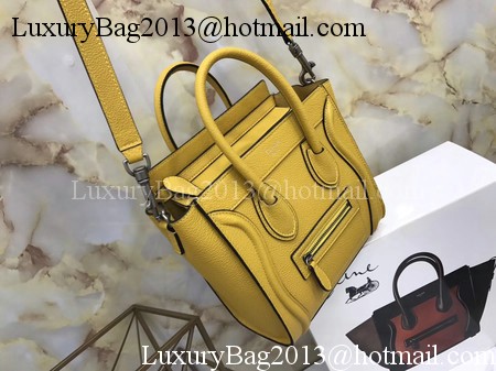 Celine Luggage Nano Tote Bag Original Leather CA3560 Yellow