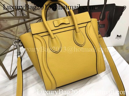 Celine Luggage Nano Tote Bag Original Leather CA3560 Yellow