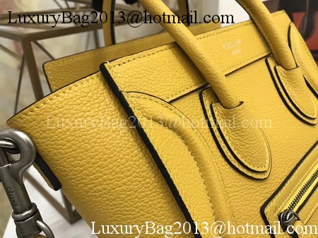 Celine Luggage Nano Tote Bag Original Leather CA3560 Yellow